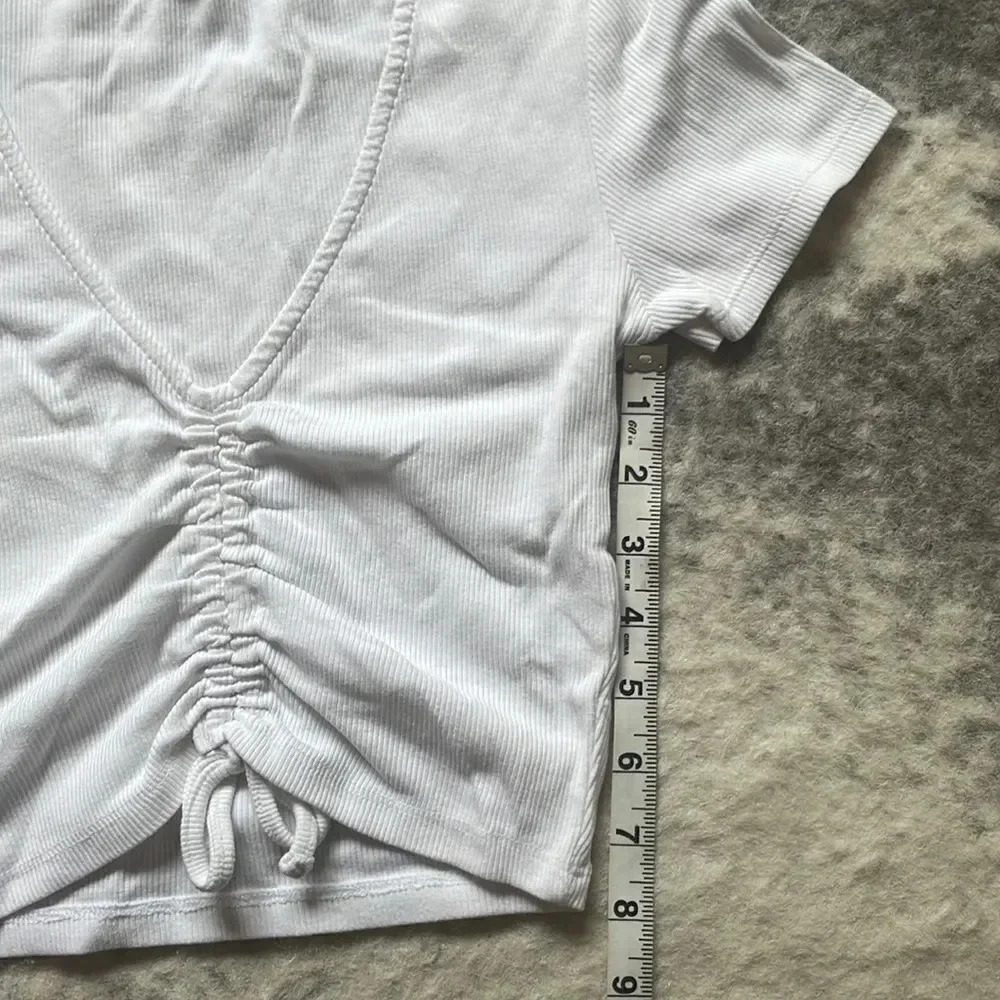 🔥4/$20 Zara Ribbed Cropped T Shirt - Picture 6 of 9